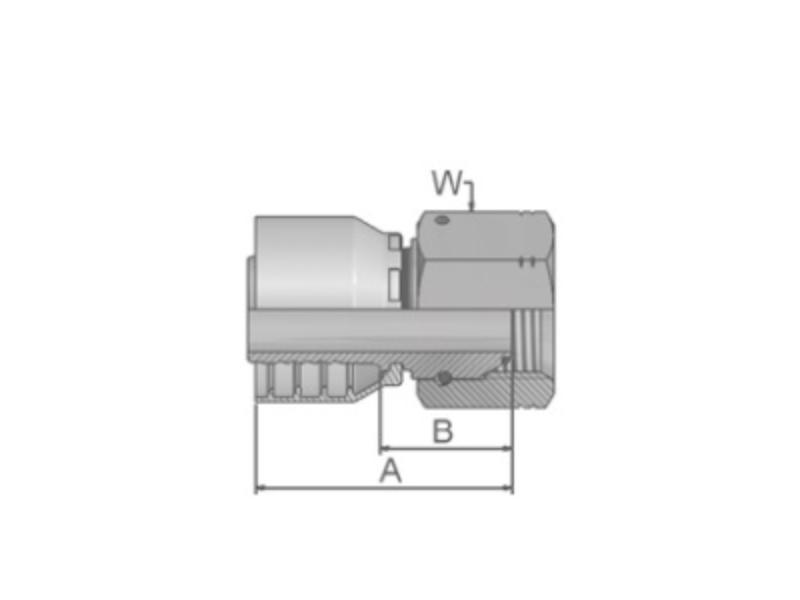 PARKER koncovka hydraulická 1EA48-6-6-MP