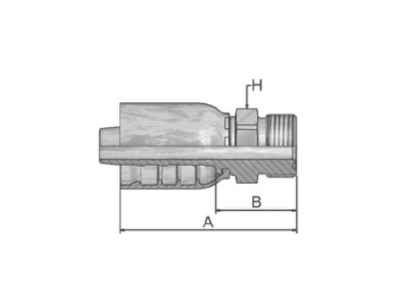 PARKER koncovka hydraulická 1JM77-20-16