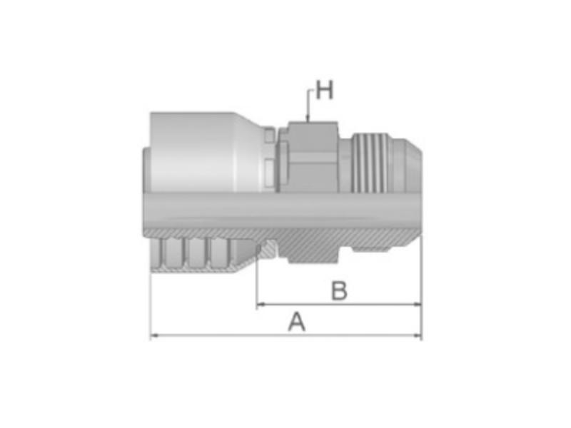 PARKER koncovka hydraulická 10348-8-6